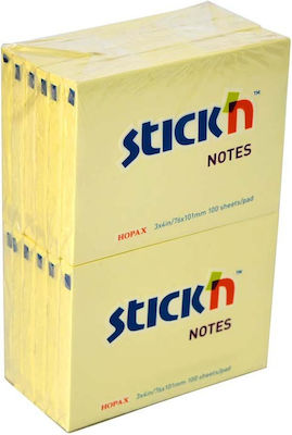 Stick'N 21008 Post-it Notes Pad 100 Sheets Yellow 7.6x10.1cm