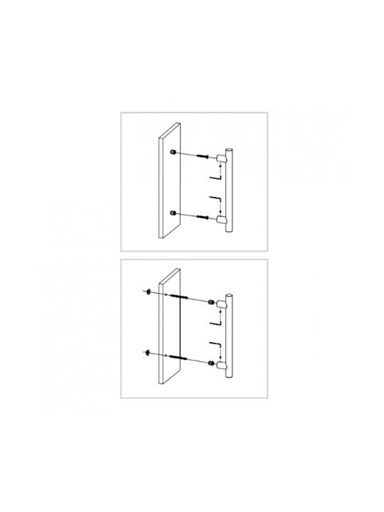 Conset Λαβή Εξώπορτας C1497 1200mm Νίκελ