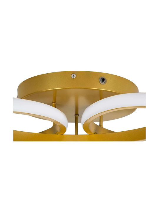 GloboStar Margaret Ceiling Mount Light 57cm Gold with Integrated LED and Remote Control