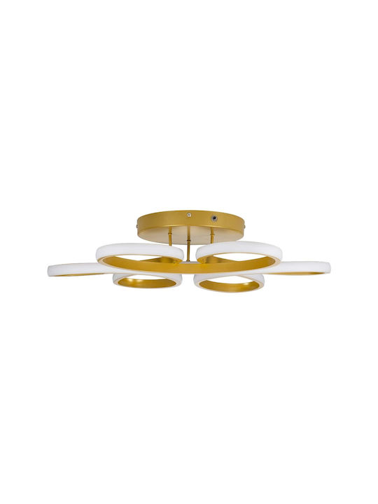GloboStar Margaret Ceiling Mount Light 57cm Gold with Integrated LED and Remote Control