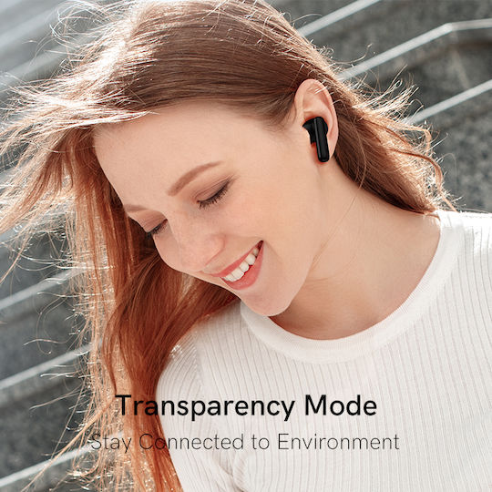 QCY T13 ANC In-ear Bluetooth Handsfree Earphones with Sweat Resistance and Charging Case Black