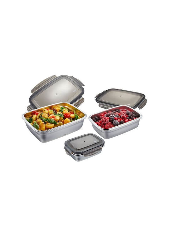 Gefu Preppo Lunch Box Inox Silver GEFU- 3pcs