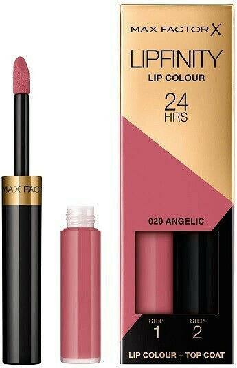 Max Factor Lipfinity Lip Colour Long Lasting Liquid Lipstick Sheer 20 Angelic 4.2gr