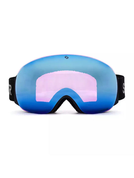 Sinner Avon Ski & Snowboard Goggles Kids Black with Lens in Blue Color