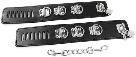 Dream Love Ohmama Fetish Hasp-Style Ankle Restraints Handcuffs in Black Color