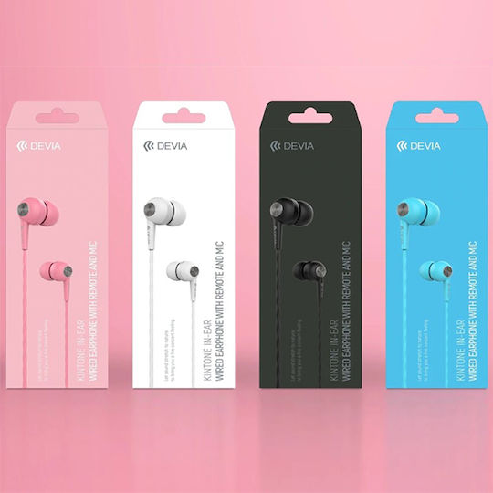 Devia Kintone In-ear Handsfree με Βύσμα 3.5mm Ροζ
