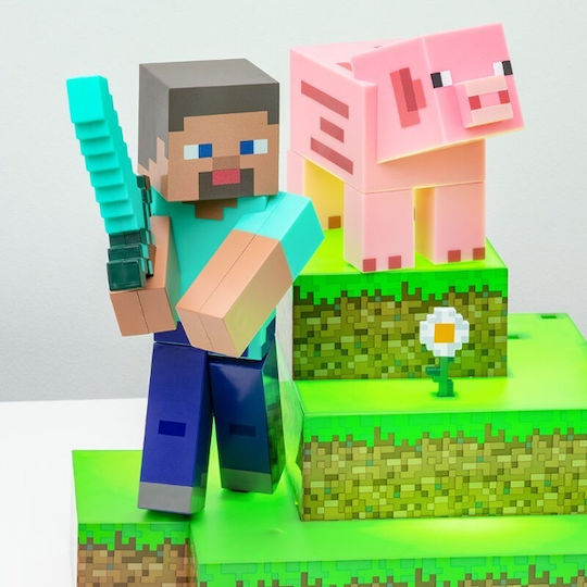 Paladone Kids Decorative Lamp Minecraft Multicolour 25x23x30εκ.