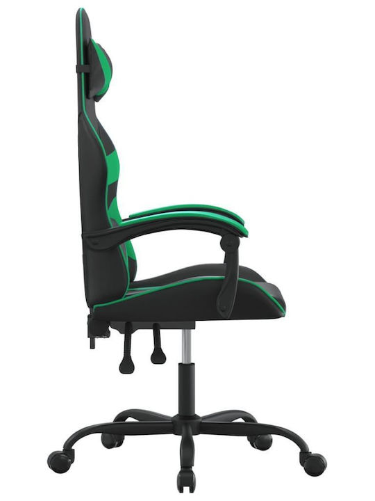 vidaXL 349546 Καρέκλα Gaming Δερματίνης Μαύρο / Πράσινο