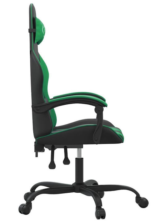 vidaXL 349594 Artificial Leather Gaming Chair Black / Green
