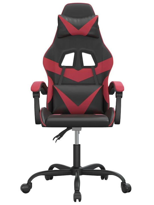 vidaXL 349550 Καρέκλα Gaming Δερματίνης Μαύρο / Μπορντό