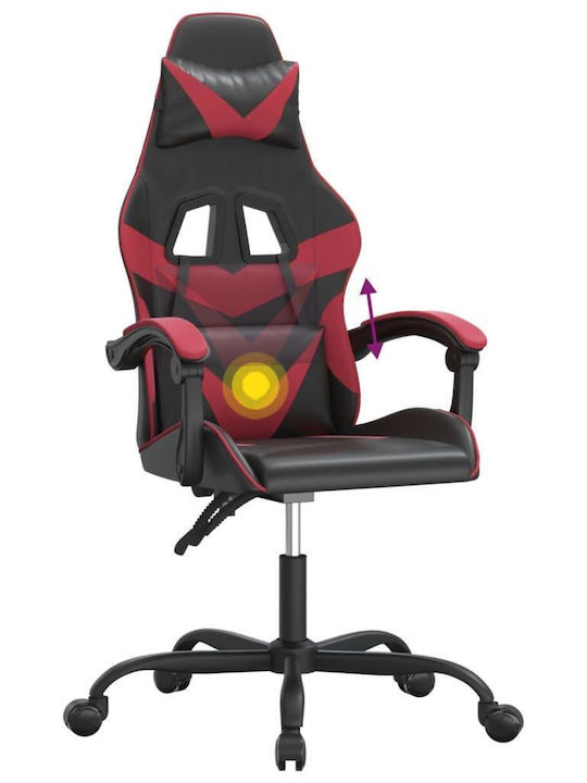 vidaXL 349550 Καρέκλα Gaming Δερματίνης Μαύρο / Μπορντό