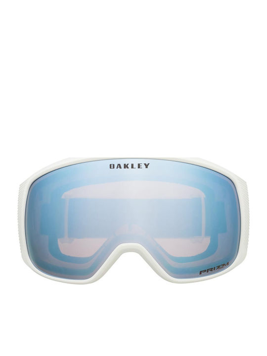 Oakley Flight Tracker M Μάσκα Ενηλίκων Λευκή με Φακό Καθρέπτη Μπλε