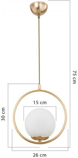 Pakketo PWL-1193 Lustră Auriu Glob 26x75x75cm.