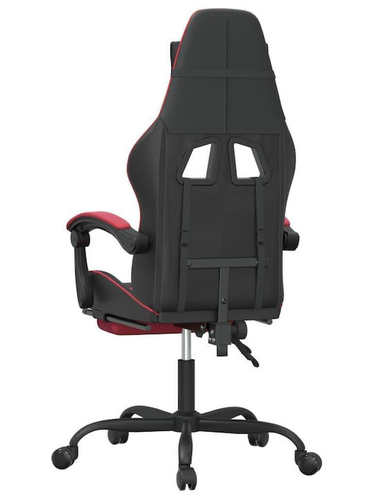 vidaXL 349562 Artificial Leather Gaming Chair with Footrest Black/Burgundy