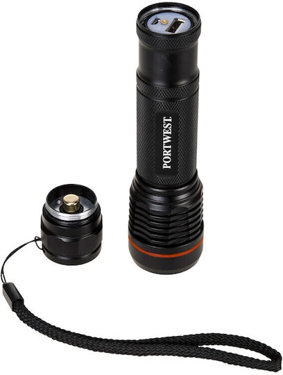 Portwest Lanternă cu Bliț LED Reîncărcabilă cu Luminozitate Maximă 600 Lumen