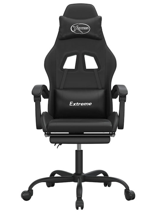 vidaXL 349587 Καρέκλα Gaming Δερματίνης με Υποπόδιο Μαύρη