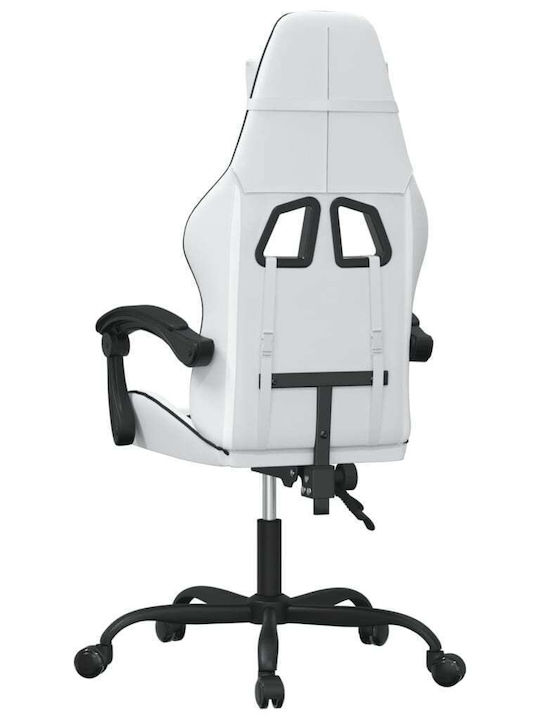 vidaXL 349553 Геймърски стол Бяло/черно