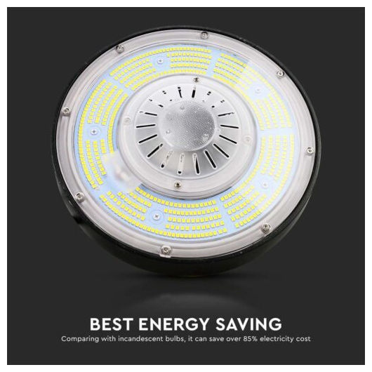 V-TAC Φωτιστικό Καμπάνα 200W Φυσικό Λευκό 37000lm με Ενσωματωμένο LED Λευκό Ø30.5xΥ22.1cm