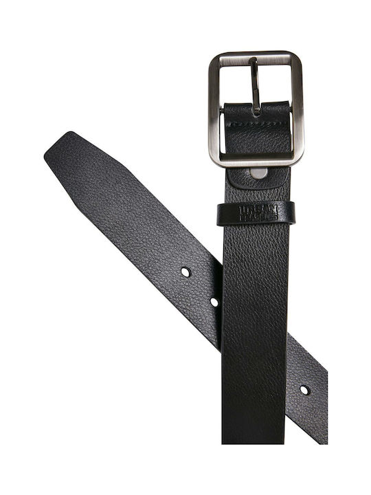 Urban Classics Men's Artificial Leather Belt Black