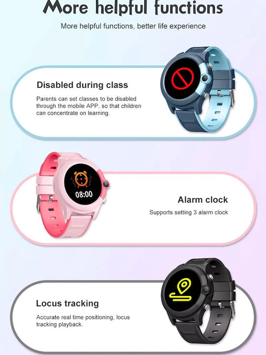 INTIME Kinder-Digitaluhr mit GPS und Kautschuk/Plastikarmband Blau