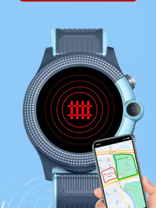 INTIME Kids Digital Watch with GPS and Rubber/Plastic Strap Black