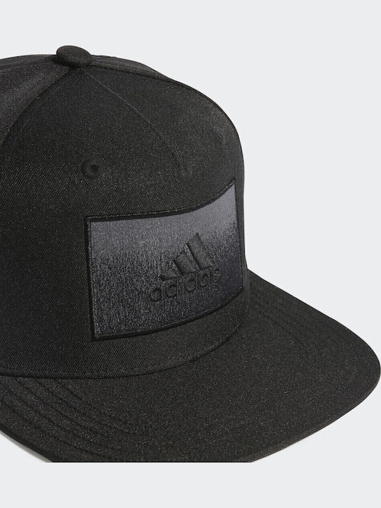 Performance Logo Jockey mit geradem Schirm Schwarz
