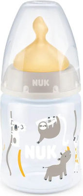 Nuk Plastikflasche First Choice Plus Temperature Control Gegen Koliken mit Kautschuksauger für 0-6 Monate Grey Tiere 150ml 1Stück 10.527.841