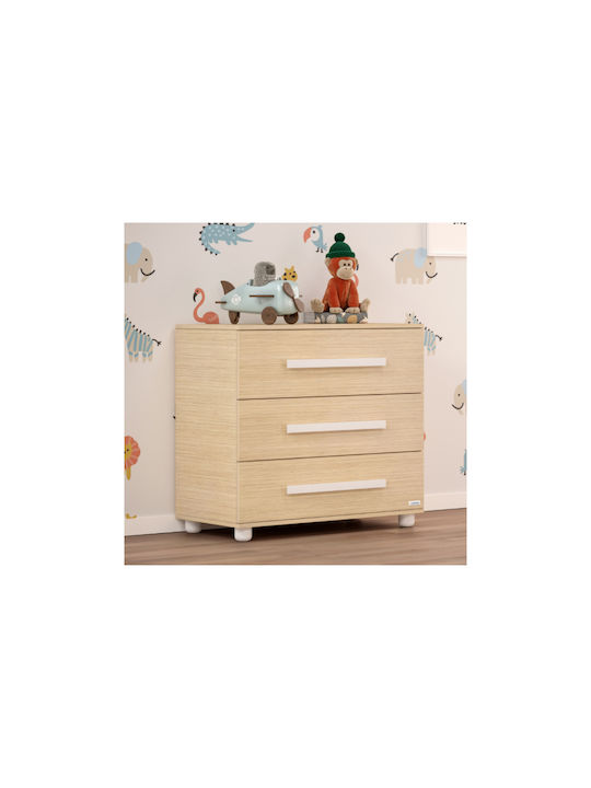 Giraffe Baby Kommode mit 3 Schubladen Beige 88x51x94cm