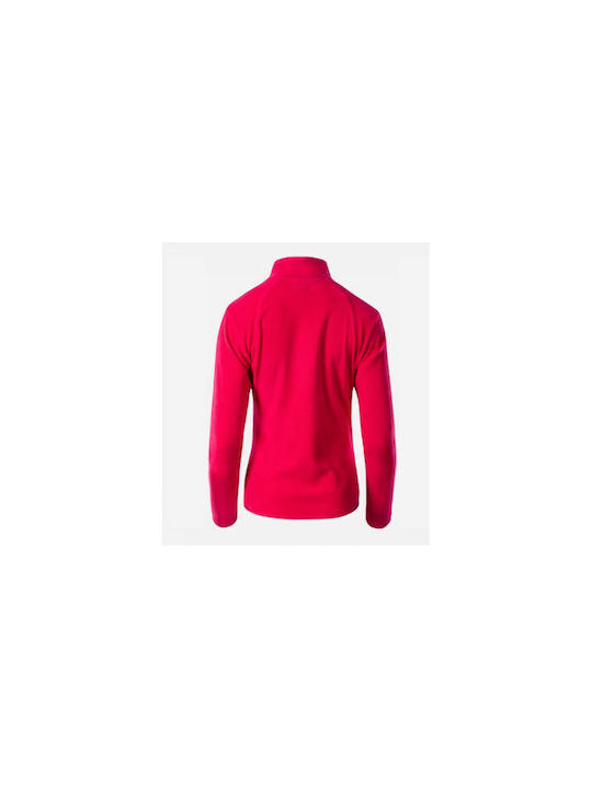 Iguana Vilos Women's Athletic Blouse Long Sleeve with Zipper Fuchsia