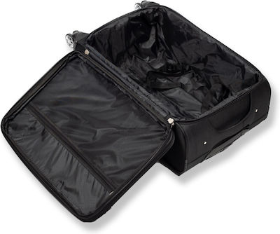 Cardinal 3700 Medium Travel Suitcase Fabric Black with 4 Wheels Height 60cm