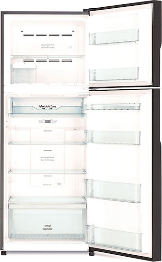 Hitachi Double Door Refrigerator 407lt Total NoFrost H177xW68xD72cm White R-VX471PRU9-1 PWH