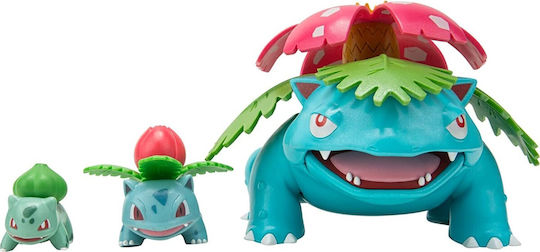 Jazwares Miniaturspielzeug Bulbasaur, Ivysaur, Venusaur Pokemon für 4+ Jahre (Verschiedene Designs/Sortimente von Designs) 1 Stk