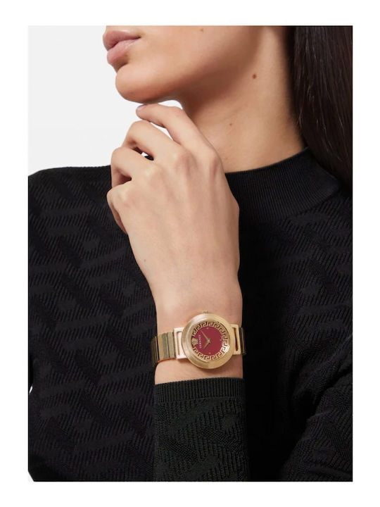 Versace Greca Women's Watch with Gold Metal Bracelet