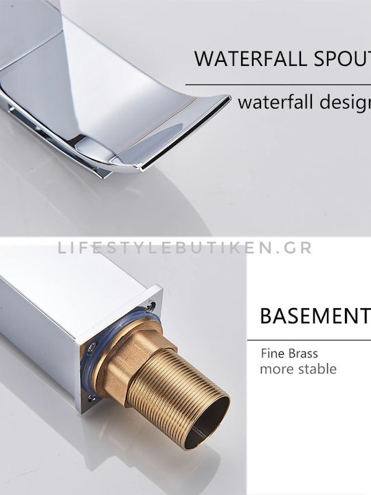 Luxury BR2018 Mixing Waterfall Sink Faucet Retro Chrome