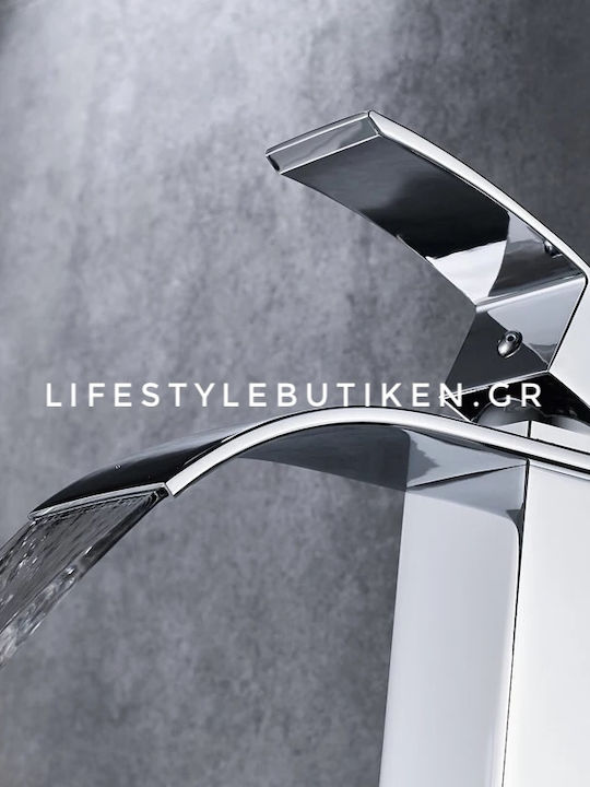 Luxury BR2018 Mixing Waterfall Sink Faucet Retro Chrome