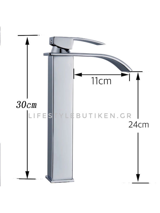 Luxury BR2019 Amestecare Robinet Chiuvetă Cascadă Robinete de chiuvetă Retro Chrome