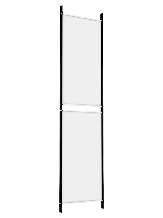 vidaXL Dekorativer Raumteiler Stoff mit 3 Paneelen White 150x200cm