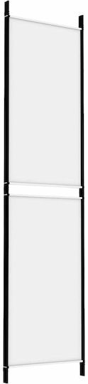 vidaXL Decorativ Paravan Tesatura cu 3 Panouri White 150x200cm