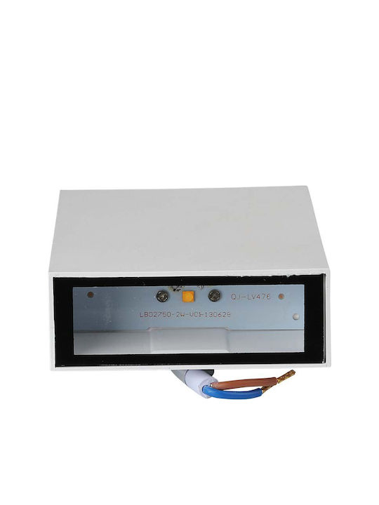 V-TAC Wall-Mounted Outdoor Ceiling Light LED IP65 4W with Cool White Light Double Beam 8.3x3x12.3εκ.