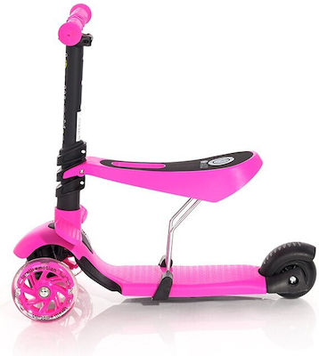 Lorelli Kids Scooter Smart 3-Wheel with Seat for 3+ Years Pink