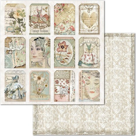 Stamperia Imagine Foi Scrapbooking Față și spate 190gr/m² 10 foi 10buc SBBL65