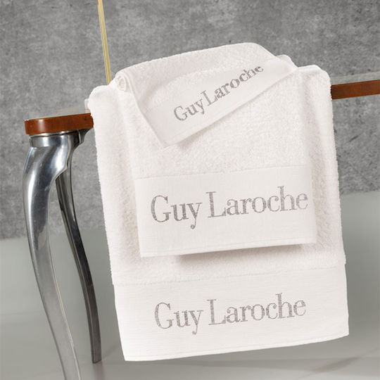 Guy Laroche Σετ Πετσέτες Μπάνιου 3τμχ Futura Ivory Βάρους 500gr/m²