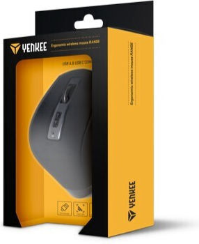 Yenkee YMS 2075 Kabellos & Verkabelt Ergonomisch Bluetooth Maus Schwarz