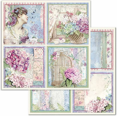 Stamperia Hortensia Φύλλα Scrapbooking Διπλής Όψης 190gr/m² 10 τμχ