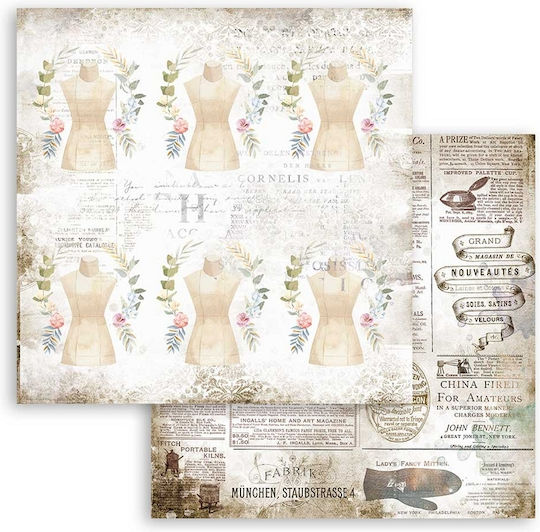 Stamperia Romantic Threads Листа Scrapbooking 190гр/кв.м 10 листове 10бр