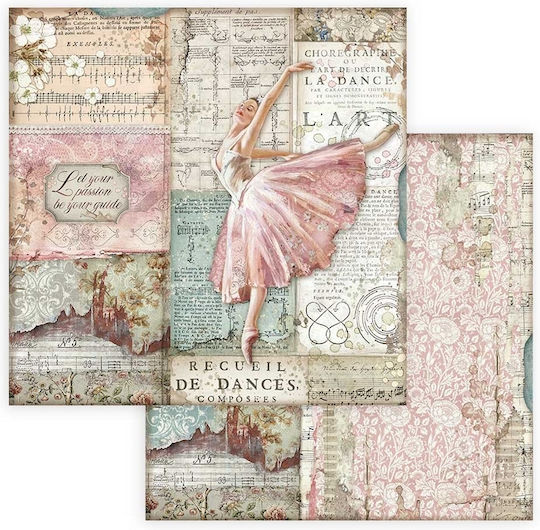 Stamperia Passion Scrapbooking Leaves 190gr/m² 10 Sheets 10pcs