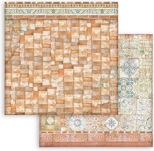 Stamperia Maxi Background Casa Granada Scrapbooking 190gr/m² 10 Blätter 10Stück