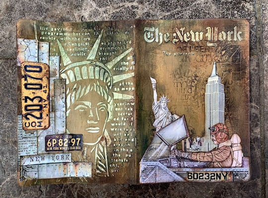 Stamperia Sir Vagabond Aviator New York Лист Scrapbooking Двустранен Единичен 1бр