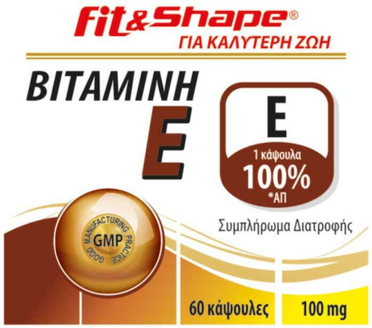 Fit & Shape Vitamin E Vitamin for the Skin & Antioxidant Action 100mg 60 caps