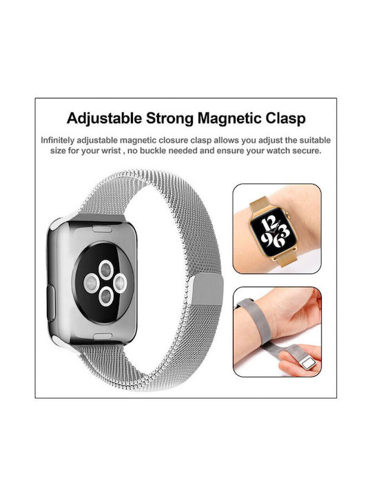 Techsuit Watchband Armband Rostfreier Stahl Gold (Apple Watch 44/45/46mm/Ultra 49mm)